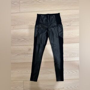 Athleta Black Faux Leather Leggings
